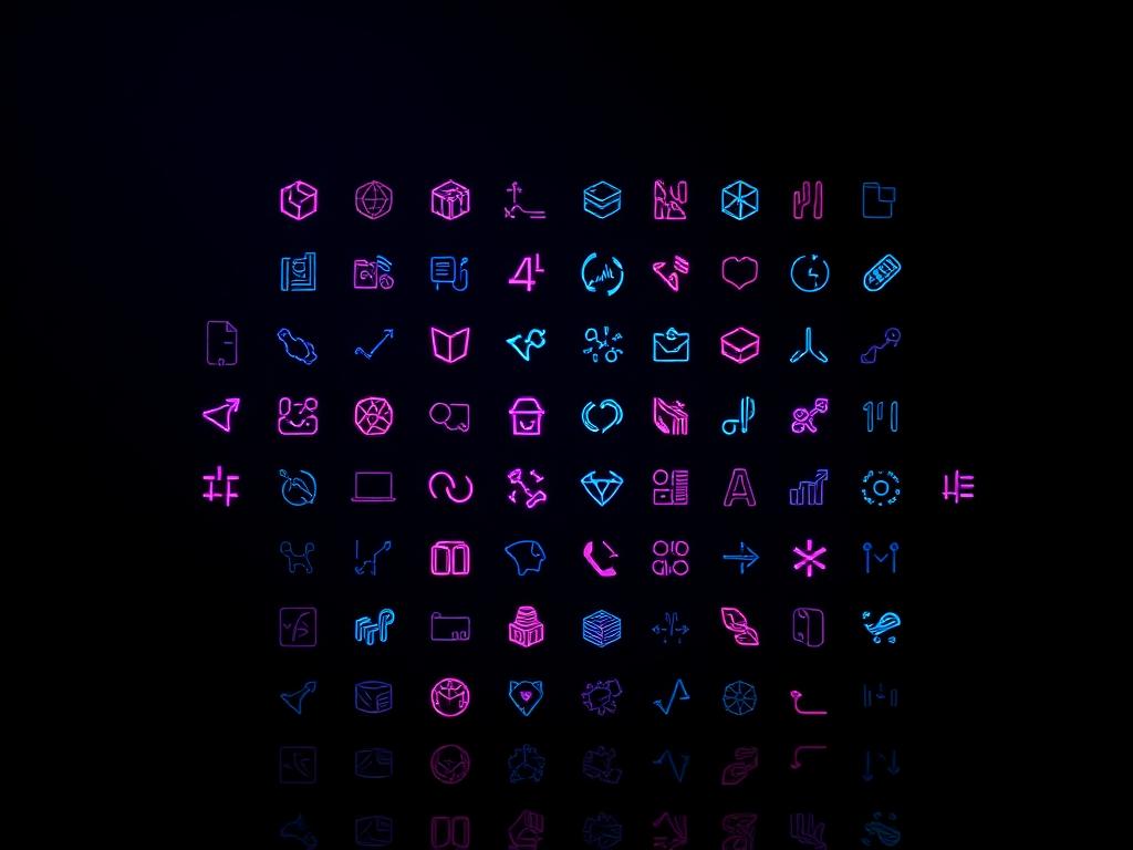 Neon Line Icon System
